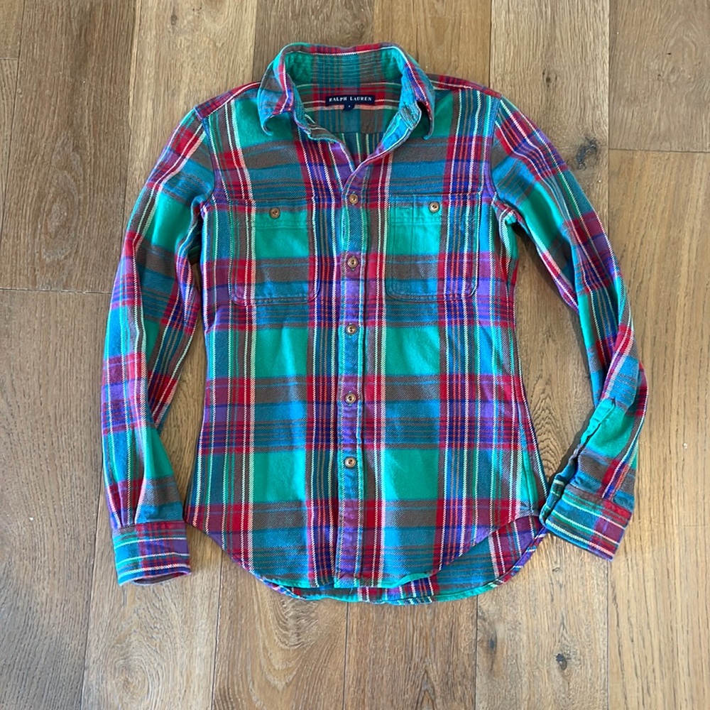 Ralph Lauren Plaid Flannel Button Down - 6